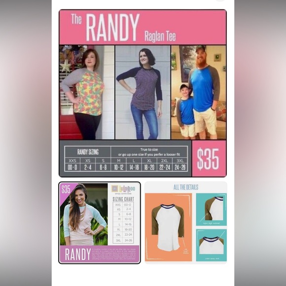 5 for 25 🎃 Lularoe Randy baseball striped T-shirt in like New Condition - Picture 6 of 6